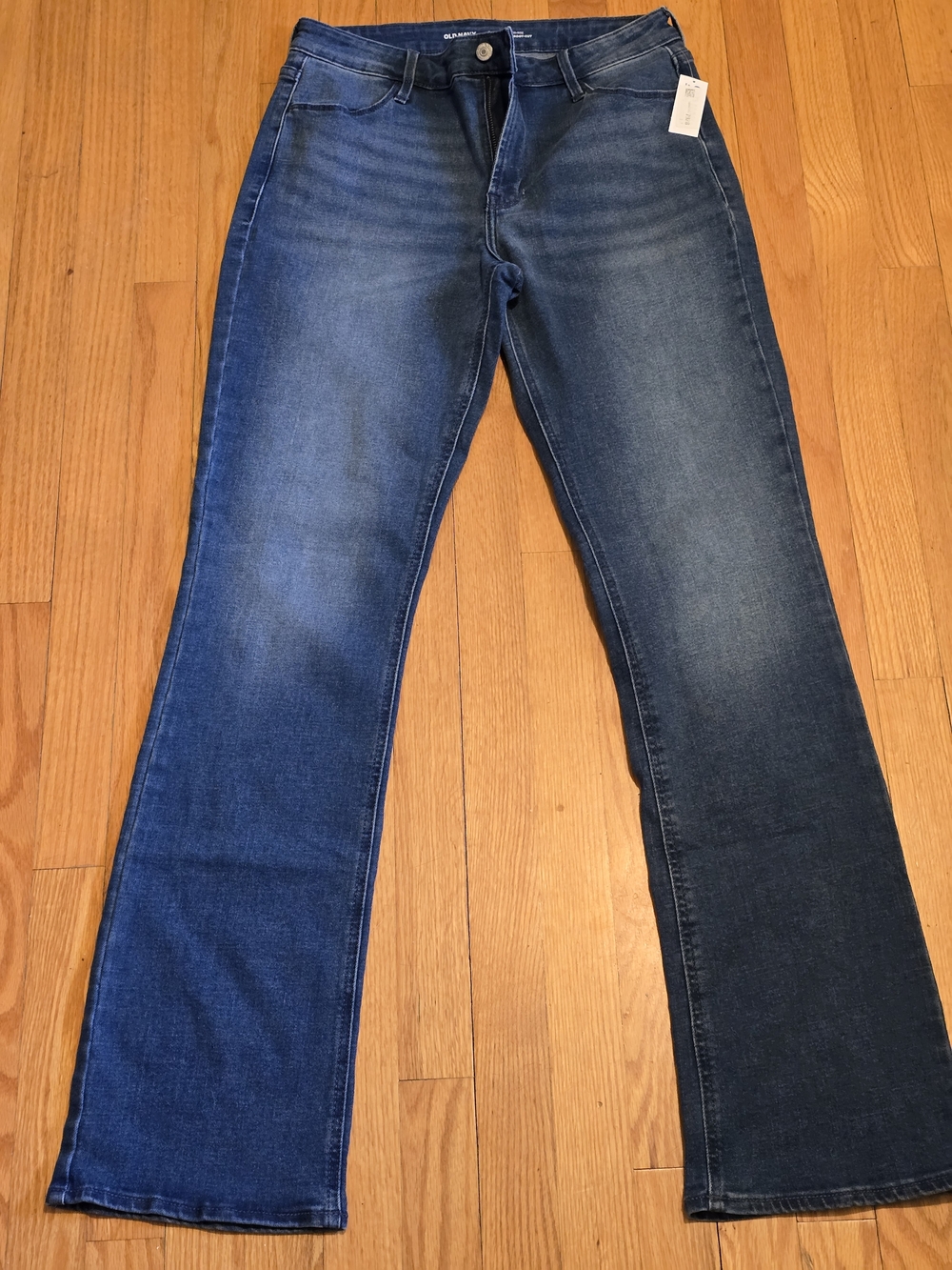 Old Navy Blue Wow Bootcut Jeans with Faded Wash NWT 8 Tall